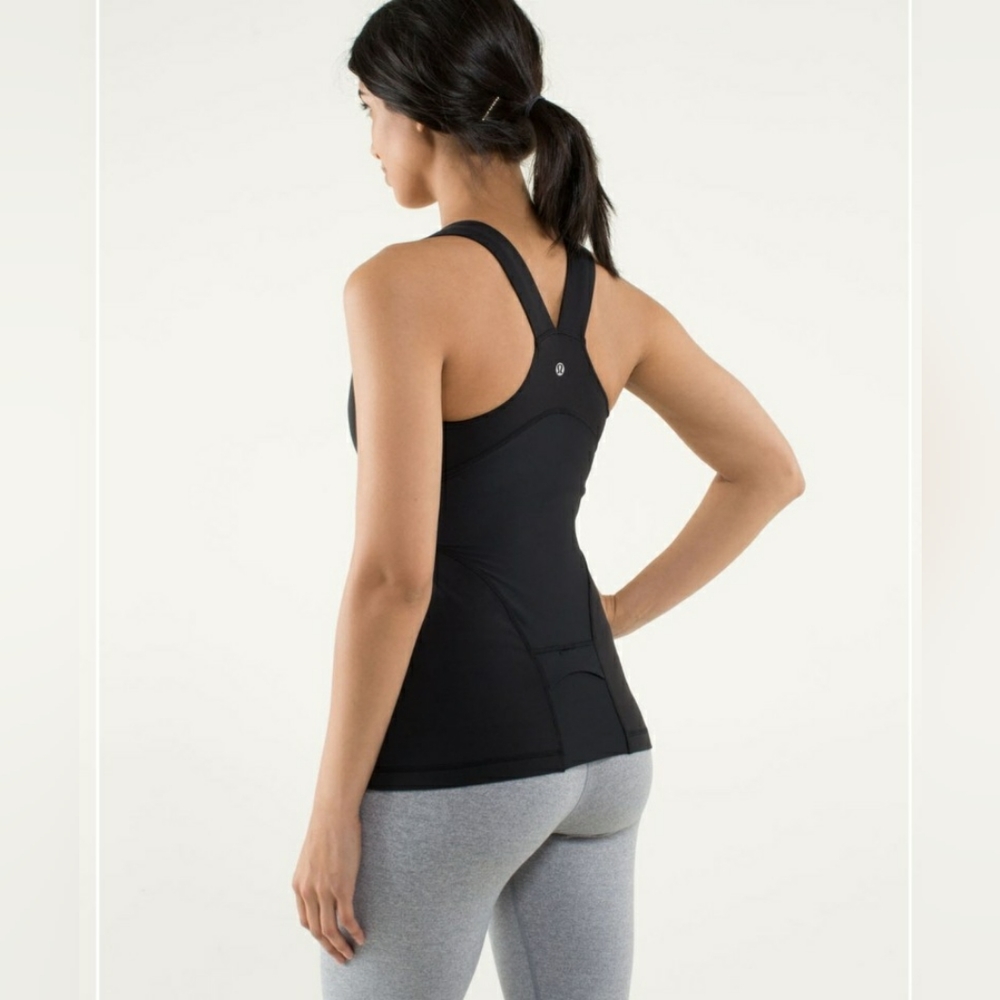 Lululemon Deep V Athletic Tank Black - 6